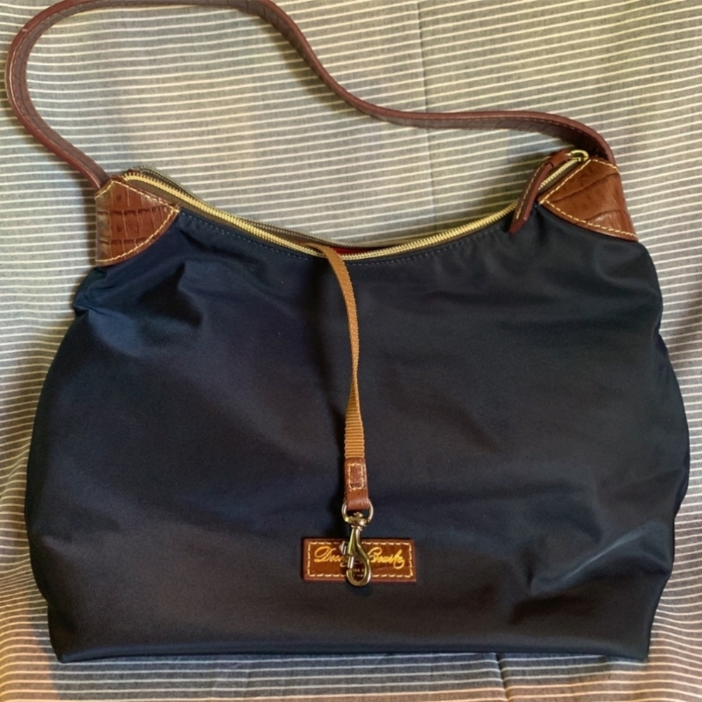 Dooney & Bourke Navy Nylon Hobo Bag